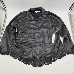 Chico's Set Of 2 with Fashion Top and Pants Faux Leather - Women's Size 2/Us 12